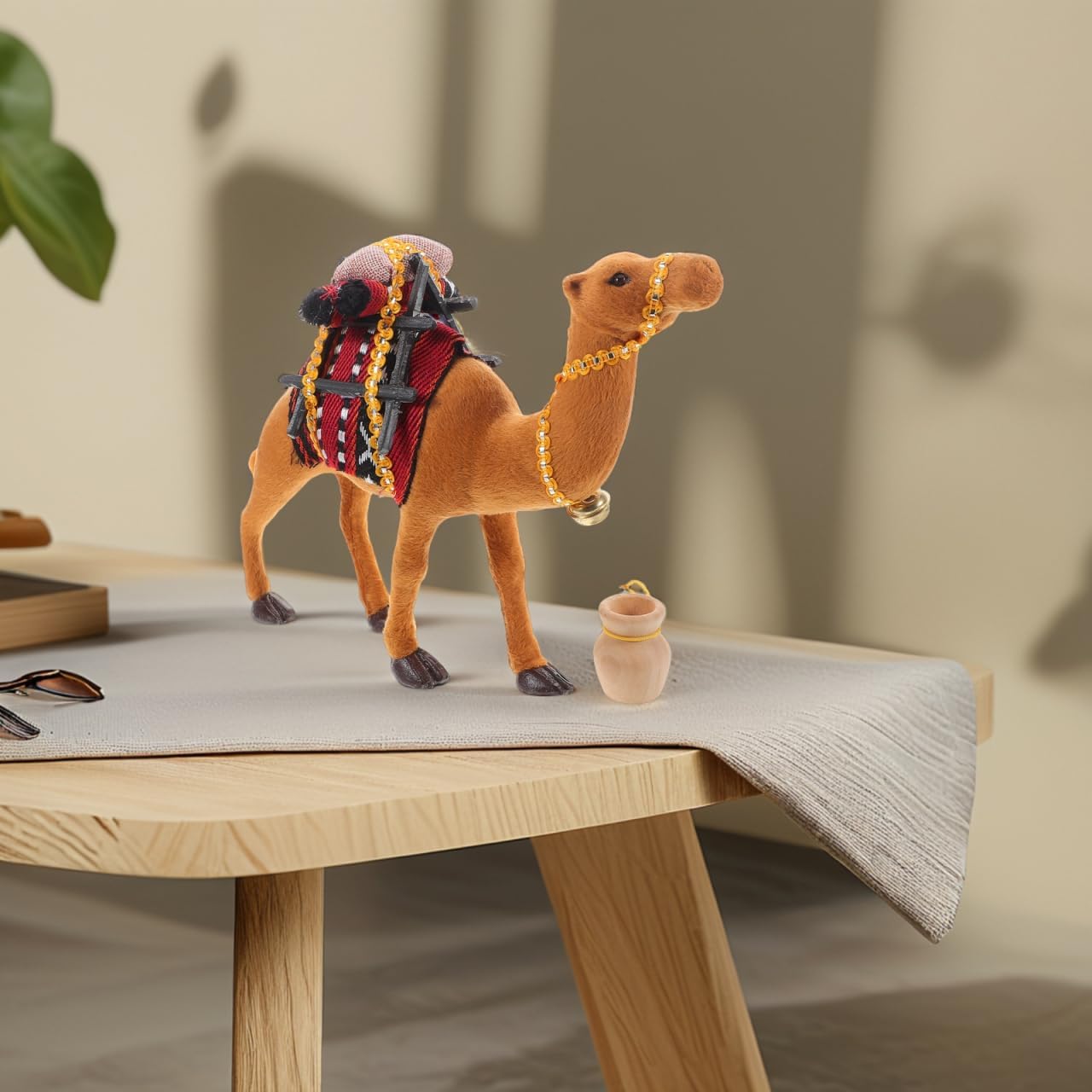 Garneck Realistic Camel Figurine: 11.4 Inch Desert Animal Decor with Saddle image 2