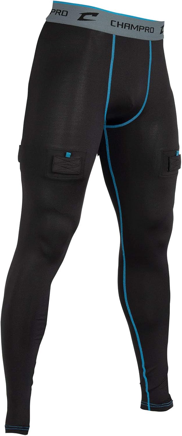 CHAMPRO Youth Blade Hockey Compression Jock Tights Black, Small