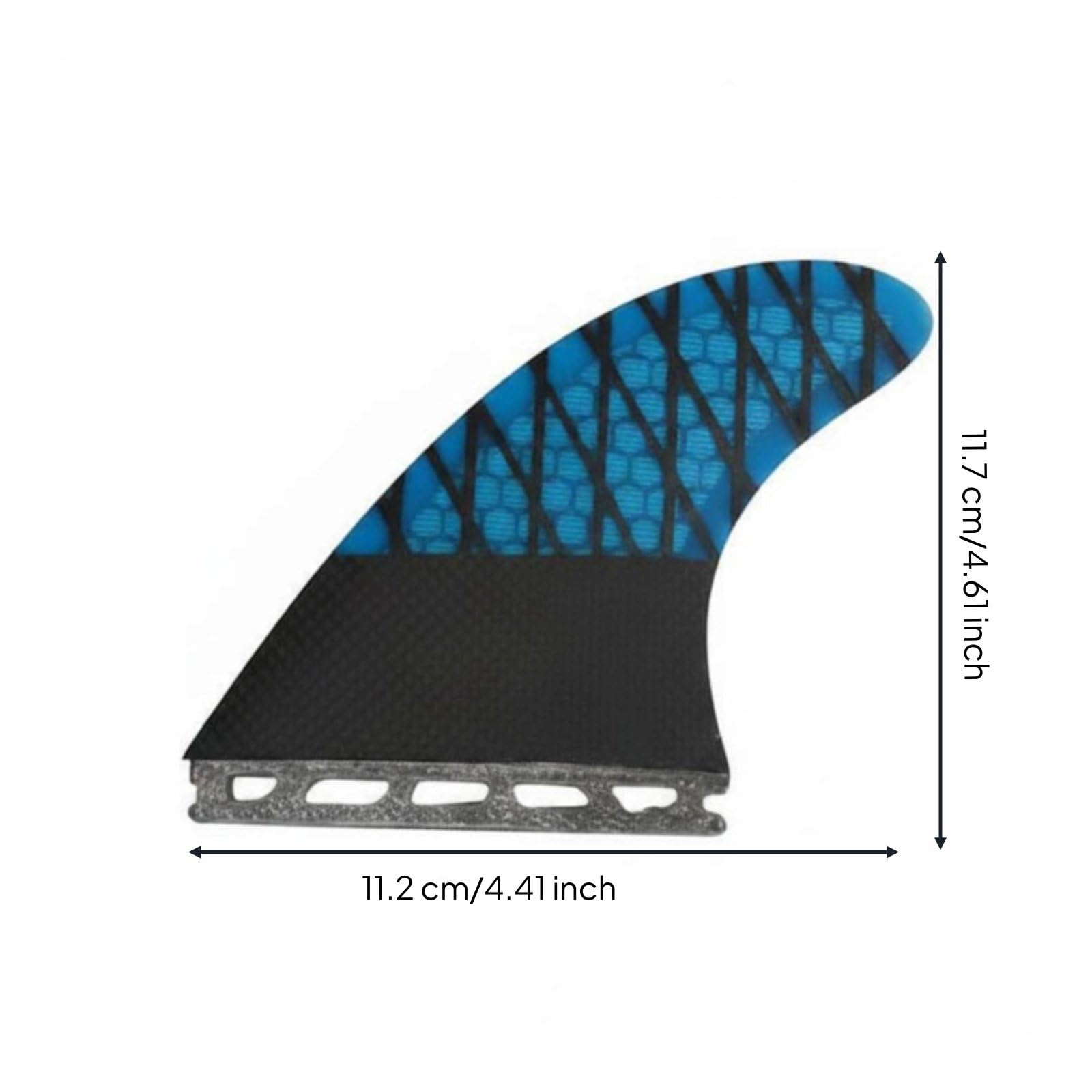 Quilla de Surf Triangular Quilla Trasera Estabilizador Construcción Ligera de Fibra de Vidrio y Carbono para Sujeción en Adecuada para Práctica en Playa Surf Diario