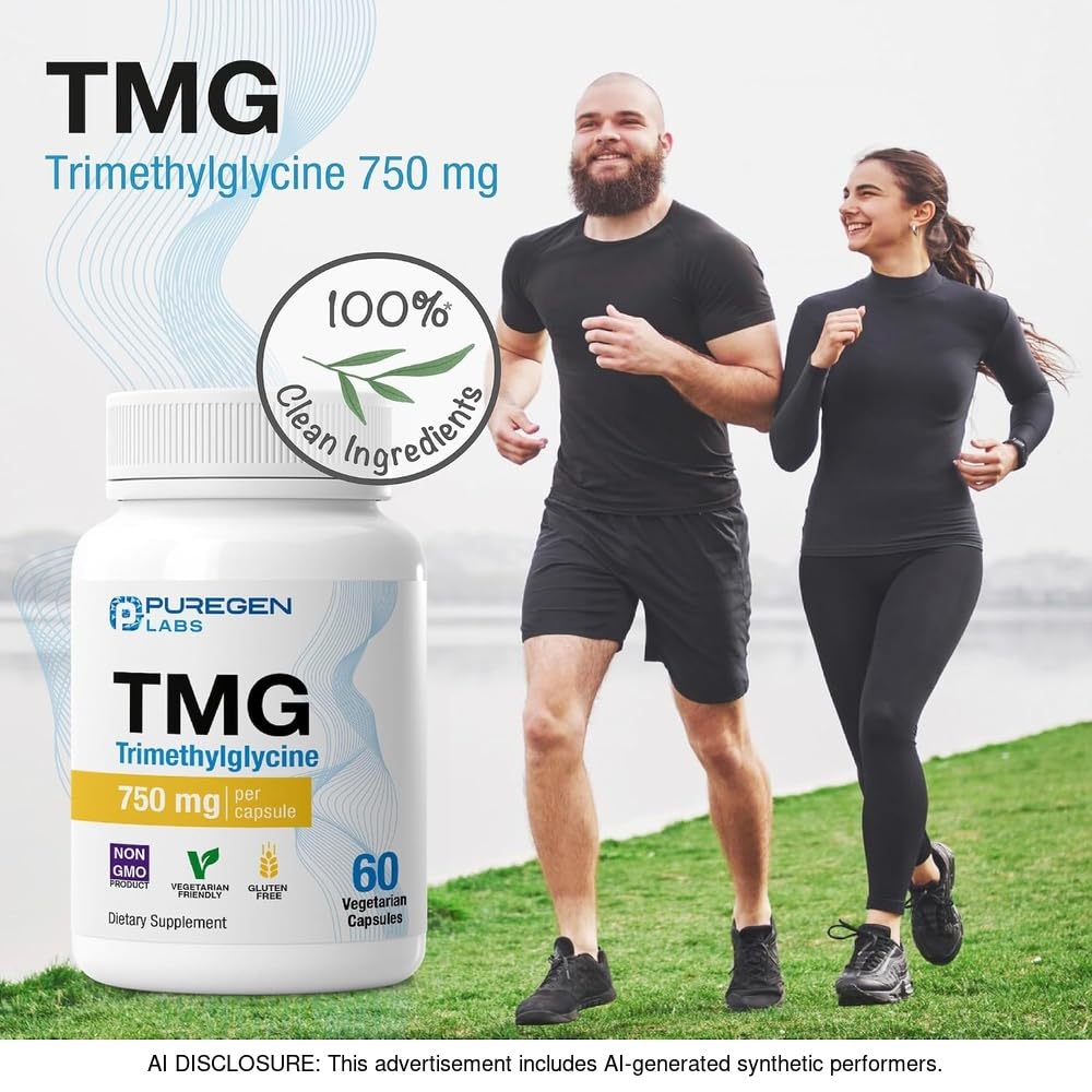 Puregen Labs Trimethylglycine Supplement, TMG 750 mg, 60 Veggie Capsules — Amazon image 4