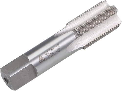 Miniatura 3 de uxcell Grifo de rosca de tubería G38-19, Macho roscado de la máquina mano derecha, Flauta recta sin recubrimiento HSS, tolerancia H2