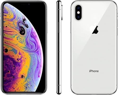 Apple iPhone XS, 64GB, Silver - Unlocked (Renewed)