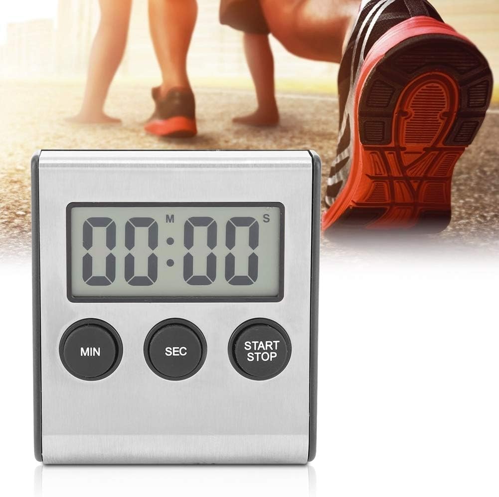 HASTHIP® Kitchen Timer, Digital Kitchen Timer Magnetic Countdown Kitchen Timer with Loud Alarm Stainless Steel Timer for Kitchen Cooking, Baking, Sports Games (B0CVXGRB4S) Amazon Price History, Amazon Price Tracker