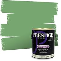Vista 113 de PRESTIGE Pintura exterior e imprimación en uno, aloe, plano, 1 galón