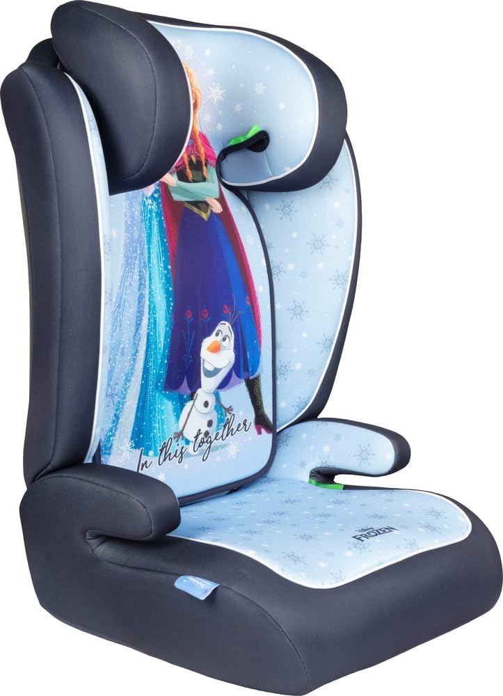Disney Frozen I-Size R129- Siège Auto Pour Enfants De 15 à 36 Kg (3,5 à 12 Ans), 100-150 Cm, Groupe 2/3, Peut être Installé à L'aide D'une Ceinture à 3 Points, Bleu Clair.