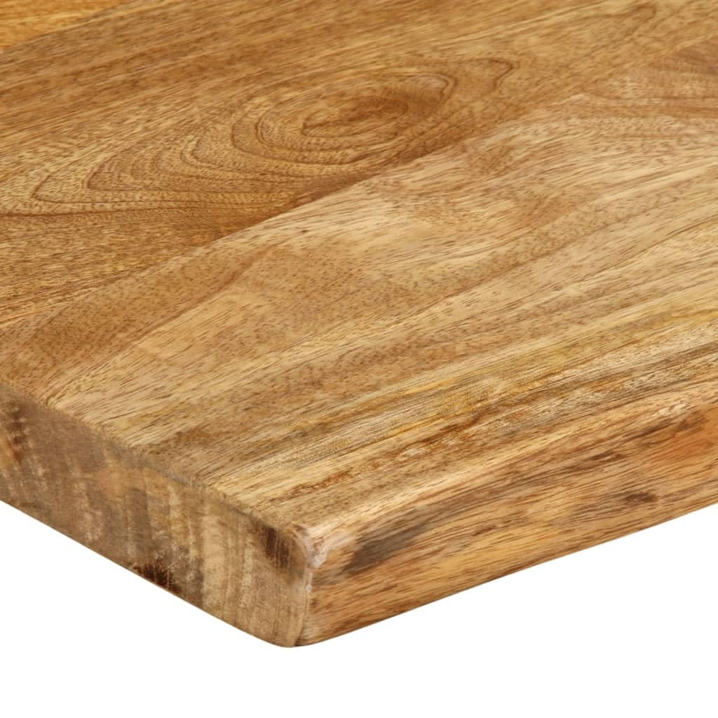 vidaXL Tischplatte, Holztischplatte mit Baumkante, Ersatztischplatte für Couchtisch Beistelltisch Esstisch, Holzplatte, Massivholz Mango