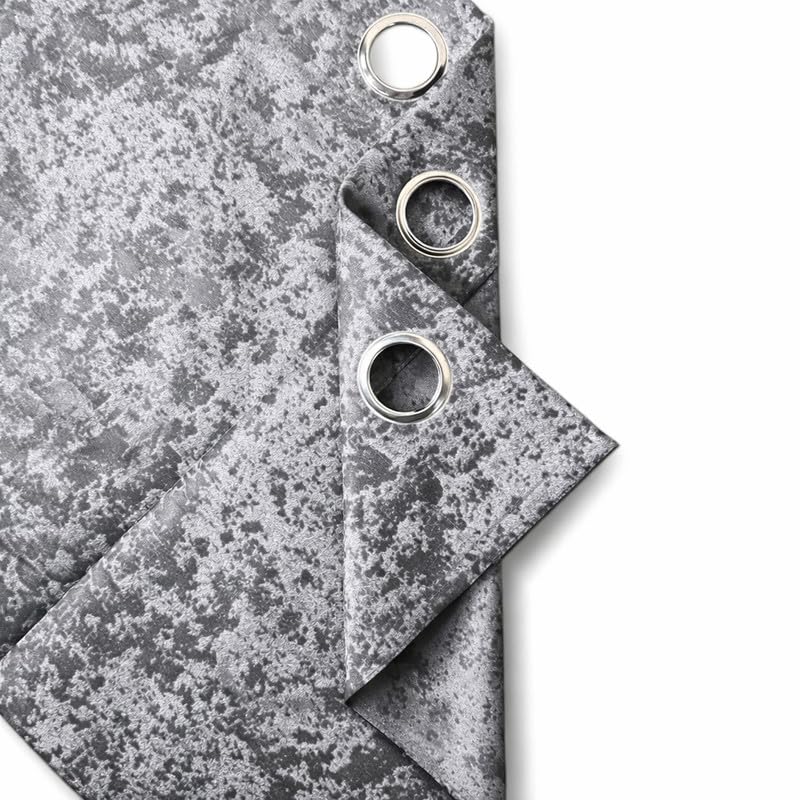 Image of Grey Velvet Blackout Curtain for Door & Window, 11 Feet Long, 70% Room Darkening, Thermal Insulated Heavy Drape, Soft Velvet Fabric, Set of 1 (335 * 121cm, Grey)