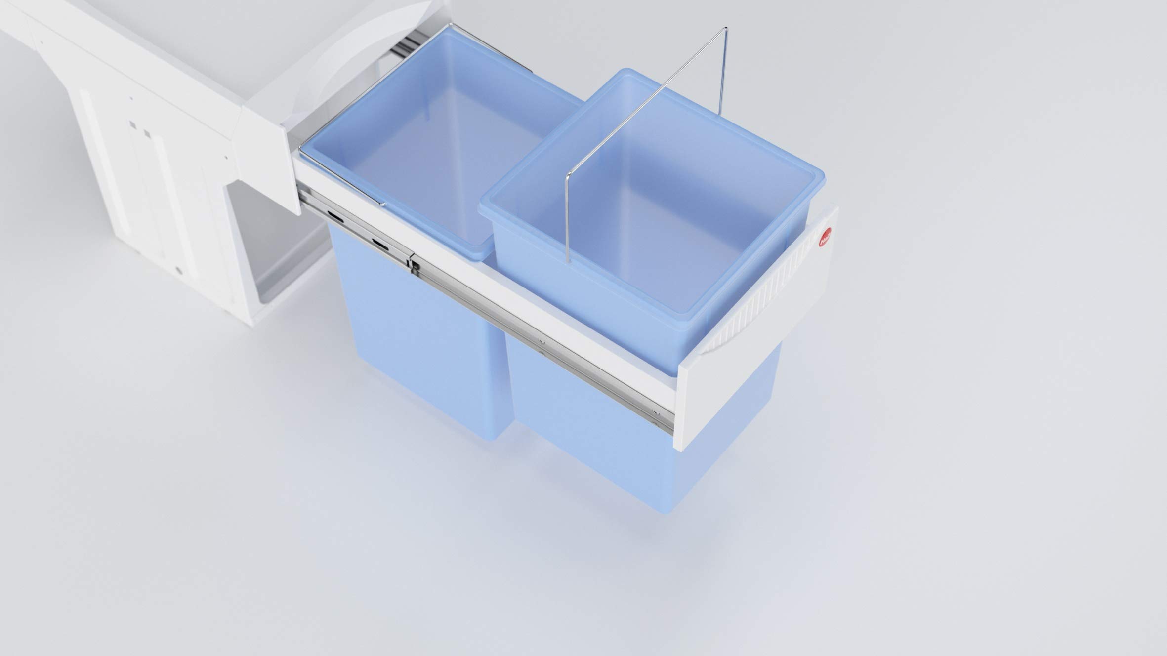 Hailo Tandem 3666191 Waste Bin for Cabinets from 300 mm Wide, Built-in