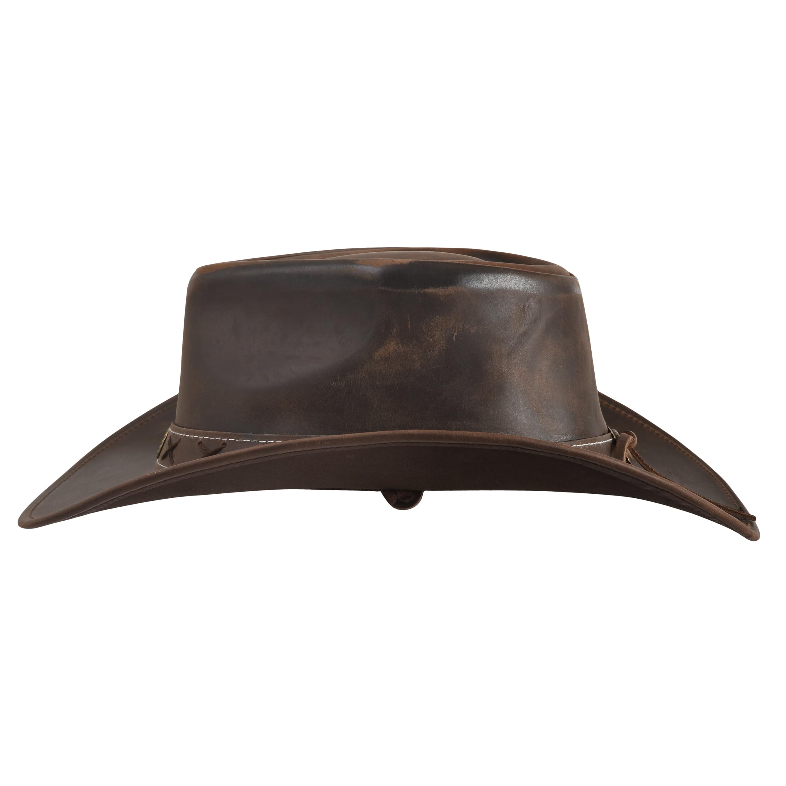 Chapeau de cowboy en cuir pour homme et femme, léger, fabriqué à la main, à large bord | Chapeaux occidentaux pour homme