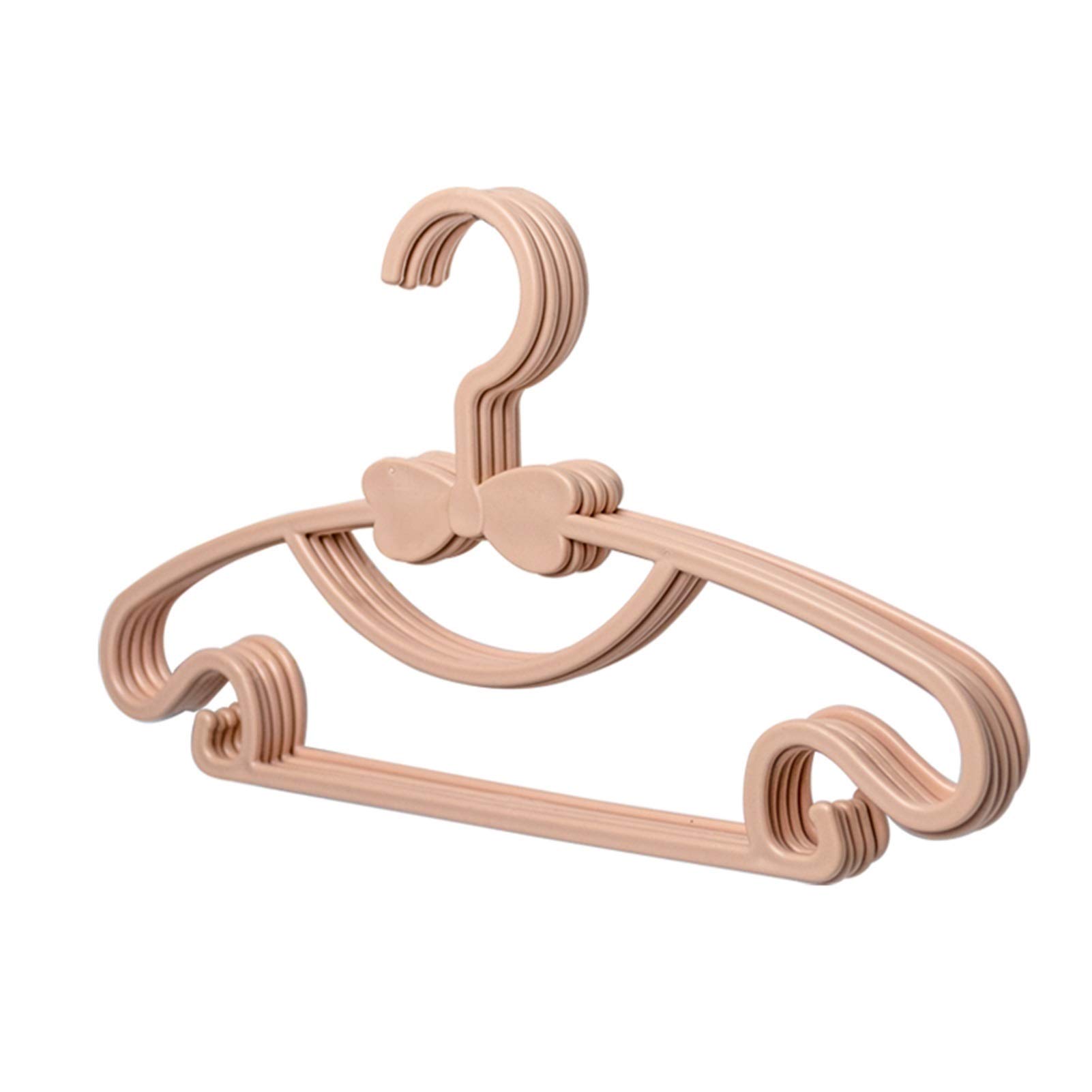 XUCHIL 5/10pcs Baby Clothes Hanger Children Pants Hanger Kids Clothing Racks Trouser Hangers (Color : Pink, Size : 5pcs)