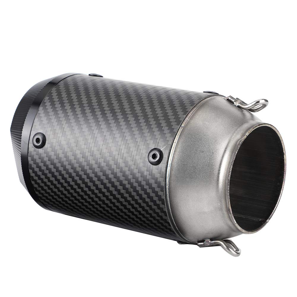 Tubo de Escape Universal para Motocicleta, Negra de Fibra de Carbono de Acero Inoxidable de 51 Mm, con Mejorado, para Z900 Z1000 400 R6