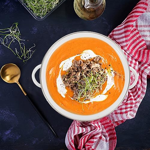 BESTonZON 3 Pezzi di Pentola Smaltata Piccola