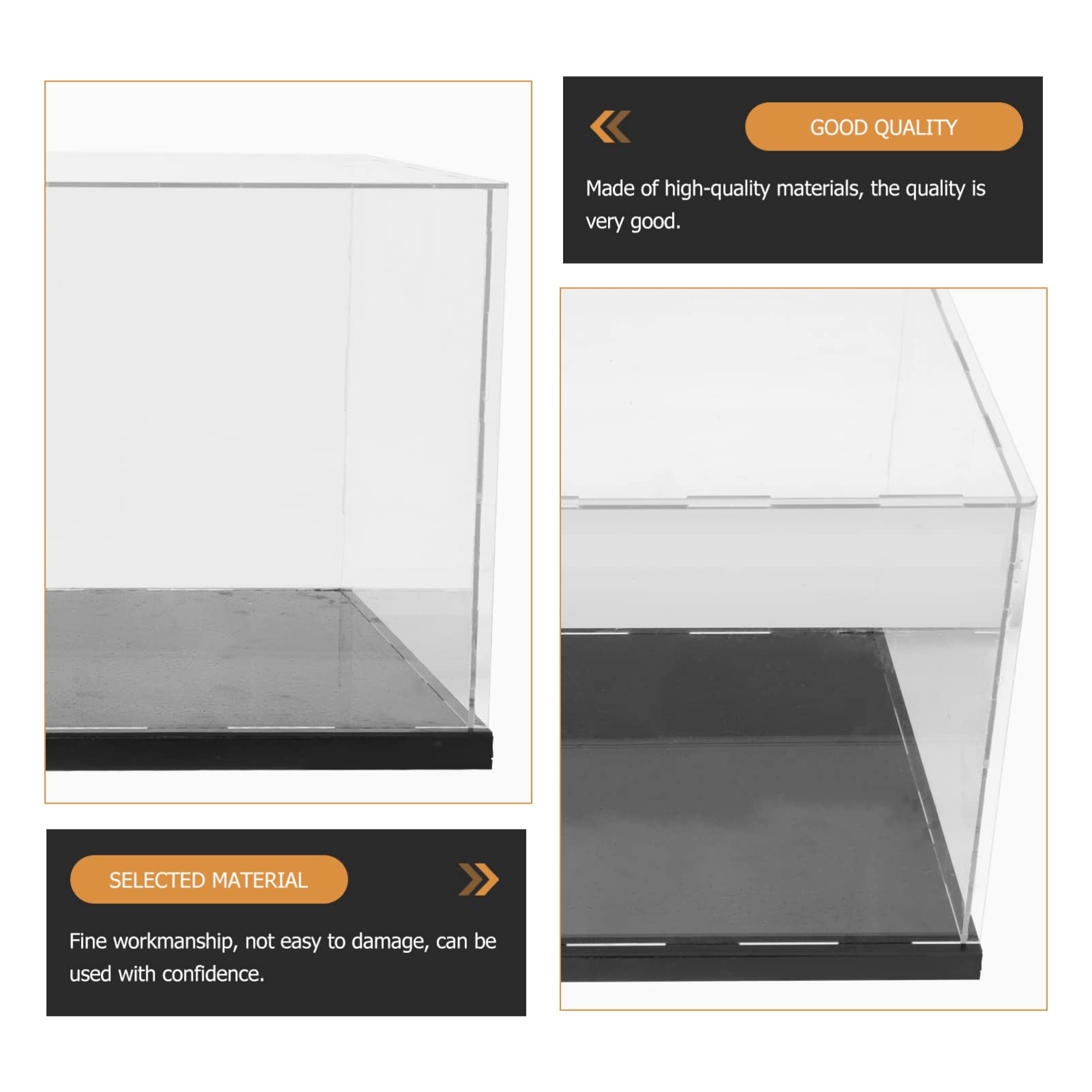 Thickened Clear Acrylic Display Case:Acrylic Display Case for Full Size Football Display Box Storage Holder for Doll Toy Collectibles