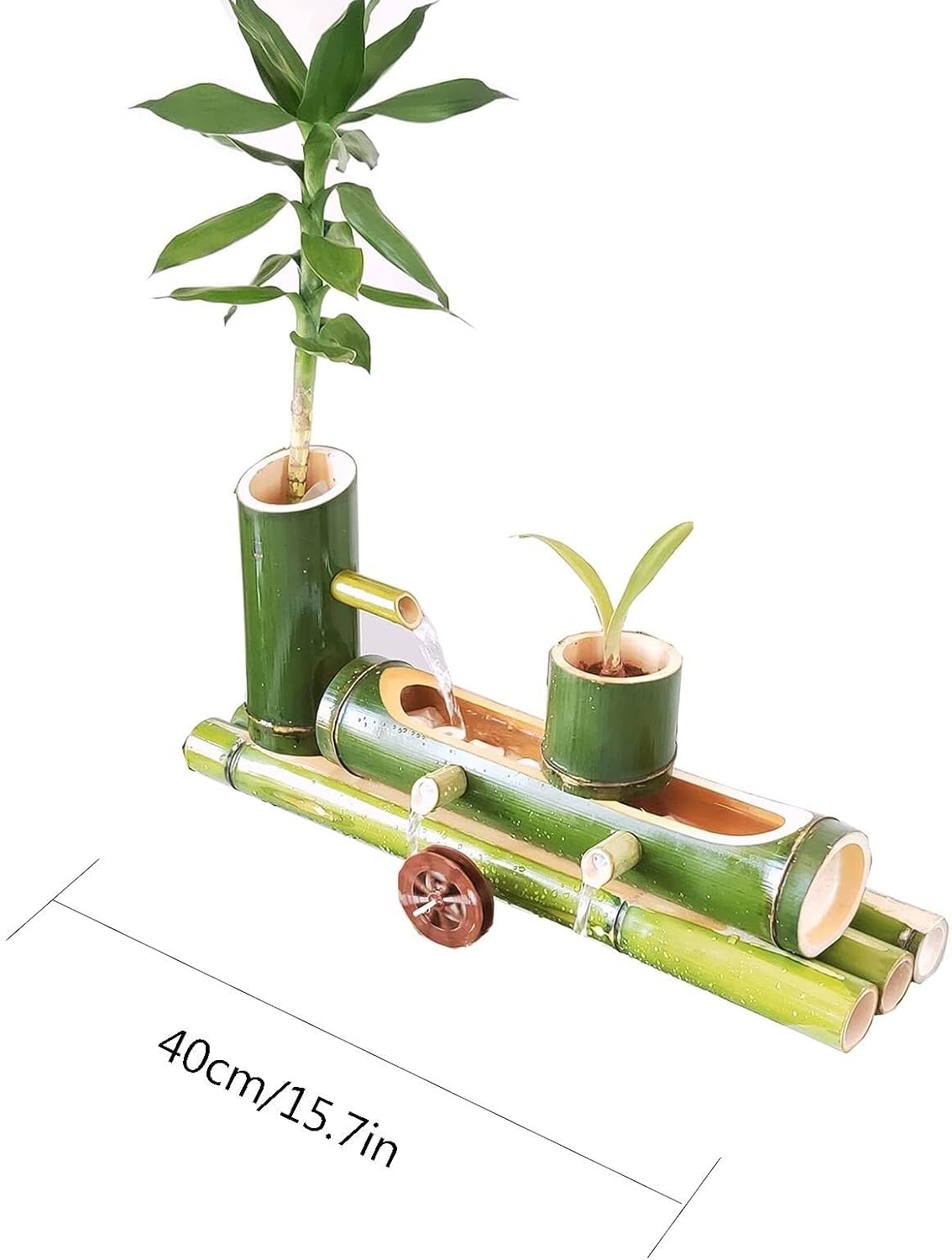 Water Features for The Garden Bird Bath Water Feature Pump Bamboo Fountain is Good for Health, Cool in Summer and Warm in Winter. It is a for Friends,One Color-40cm/15.7in