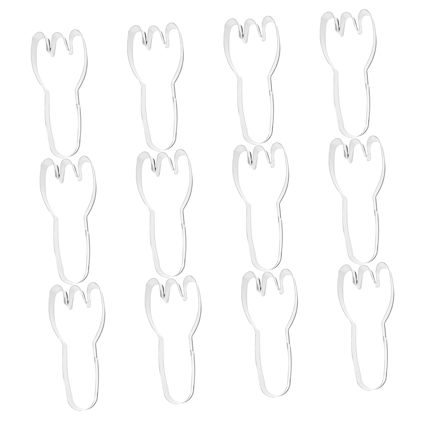 LAPYAPPE 12 Pcs Stainless Steel Fork Shaped Cookie Baking Utensils for Creative Desserts Easy to Clean and Use for Childlike Treats and Fun Baking Activities