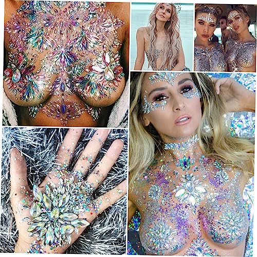 Beaupretty Adesivos Acrílicos Adesivos Corporais Gemas Corporais Adesivos De Brilho Facial Adesivos