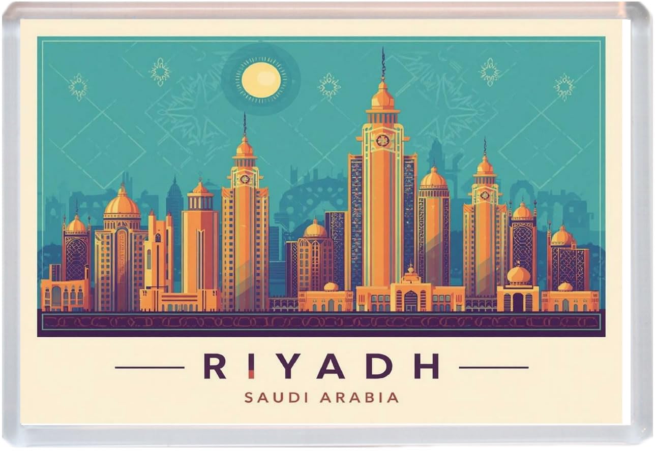 Riyadh - Saudi Arabia - Jumbo Artistic Fridge Magnet 96 x 67mm BBSFHM3237