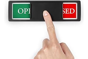 BoldOpen Closed Sign for Business Door - High Visibility Privacy Slider Door Indicator