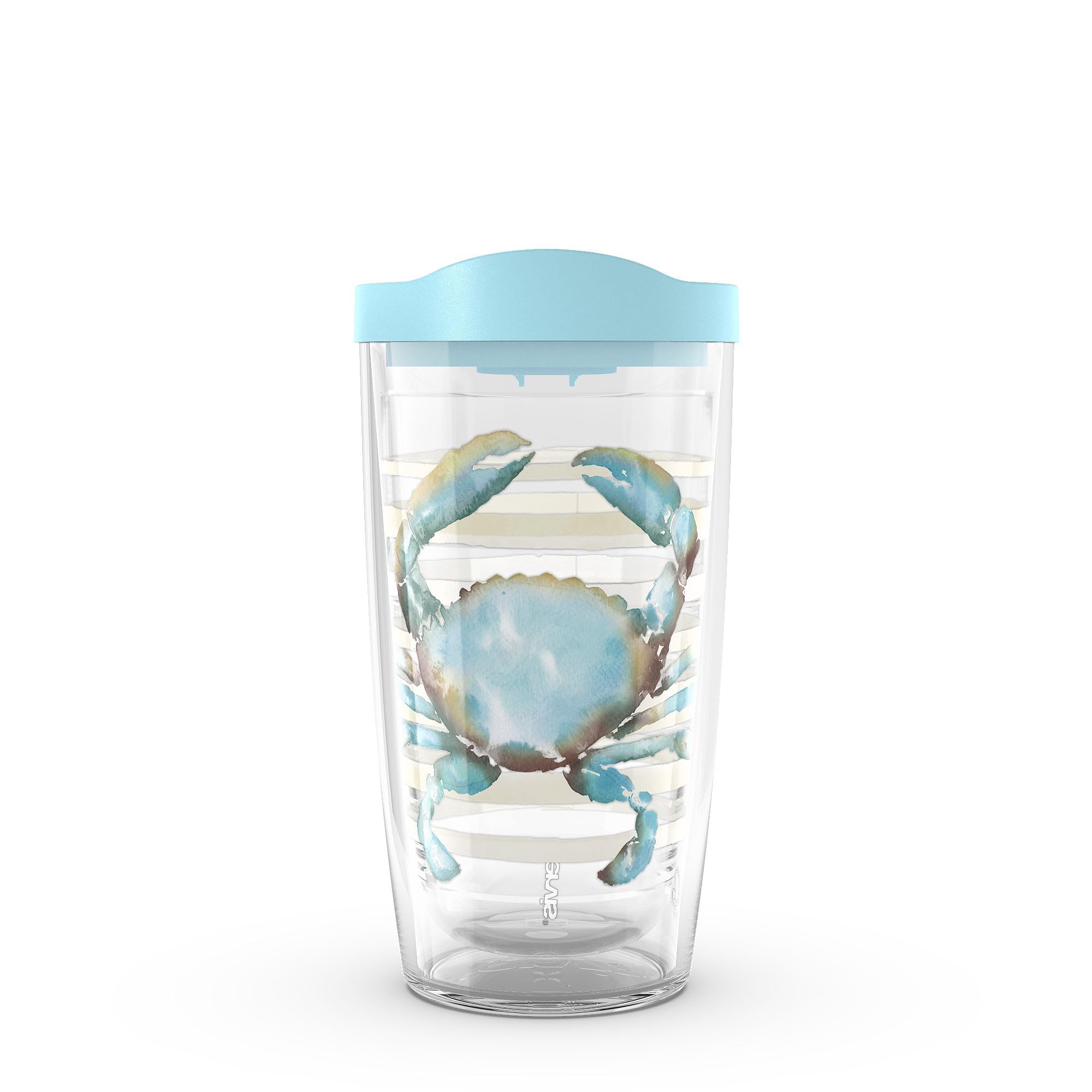 tervisSara Berrenson Atlantic Crab Made in USA Double Walled Insulated Tumbler Travel Cup Keeps Drinks Cold & Hot, 16oz, Classic