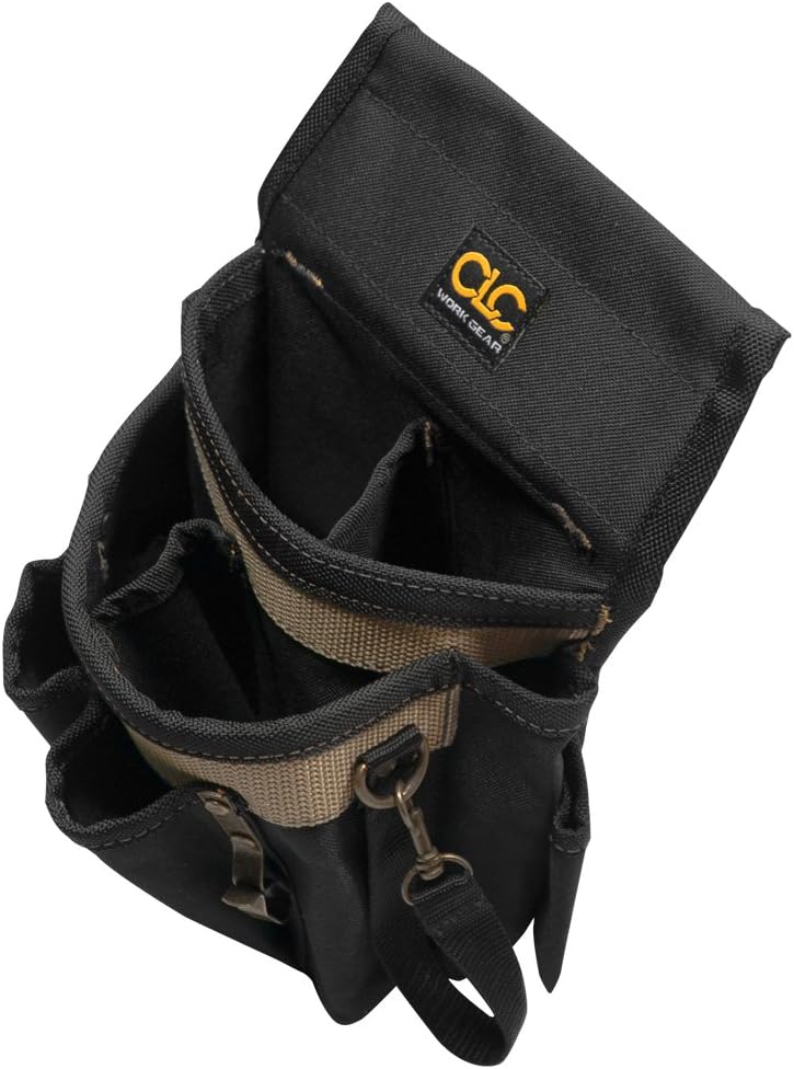 CLC Custom Leathercraft 1505 Electrician's Tool Pouch, 10-Pocket,Black/Tan - Image 2