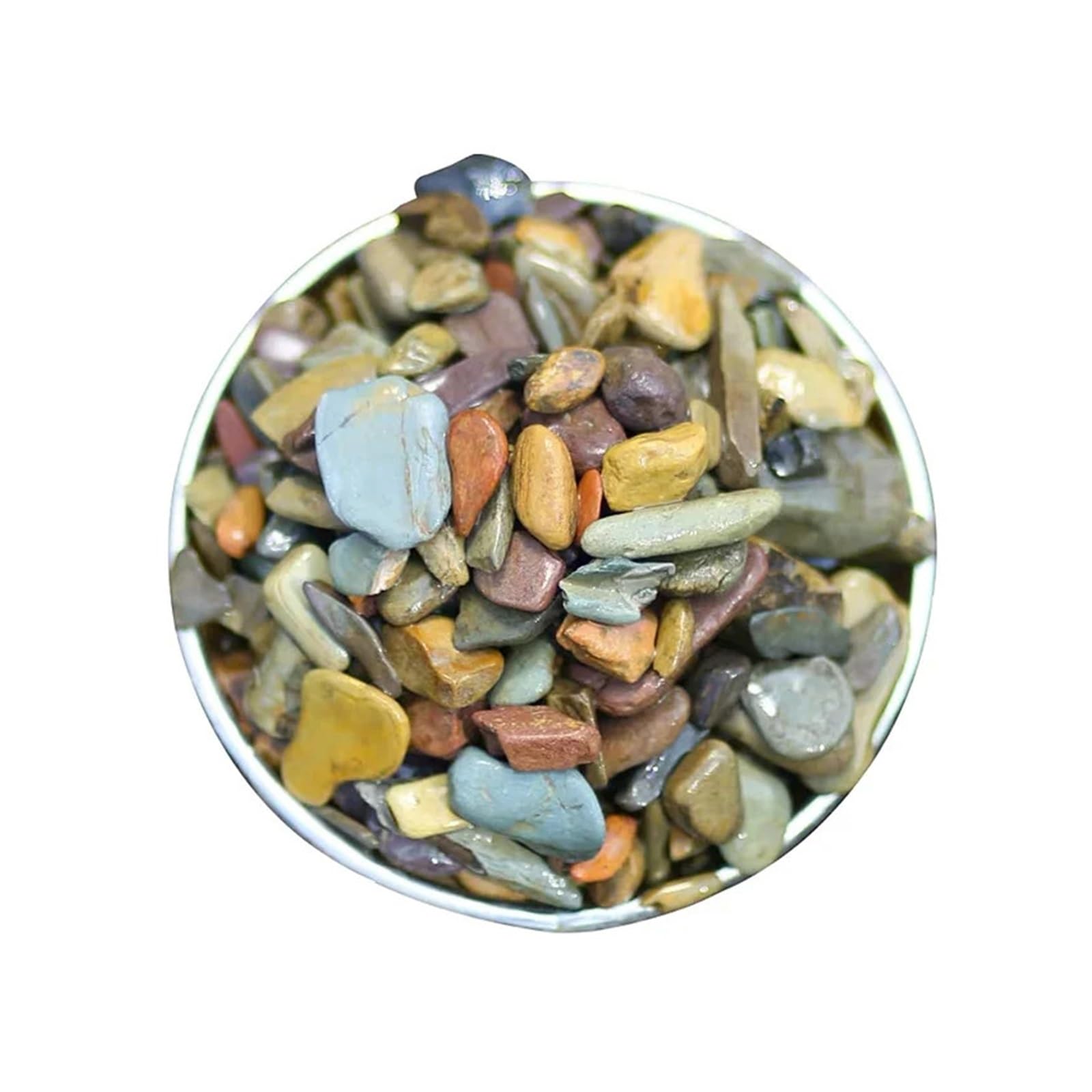 Pierres Décoratives pour Aquarium 100/200/500g Fond d'aquarium Pierre de Sable Aquarium Paysage ruisseau natif Naturel Jardin Bricolage Accessoires décorations(4-8mm,500g)