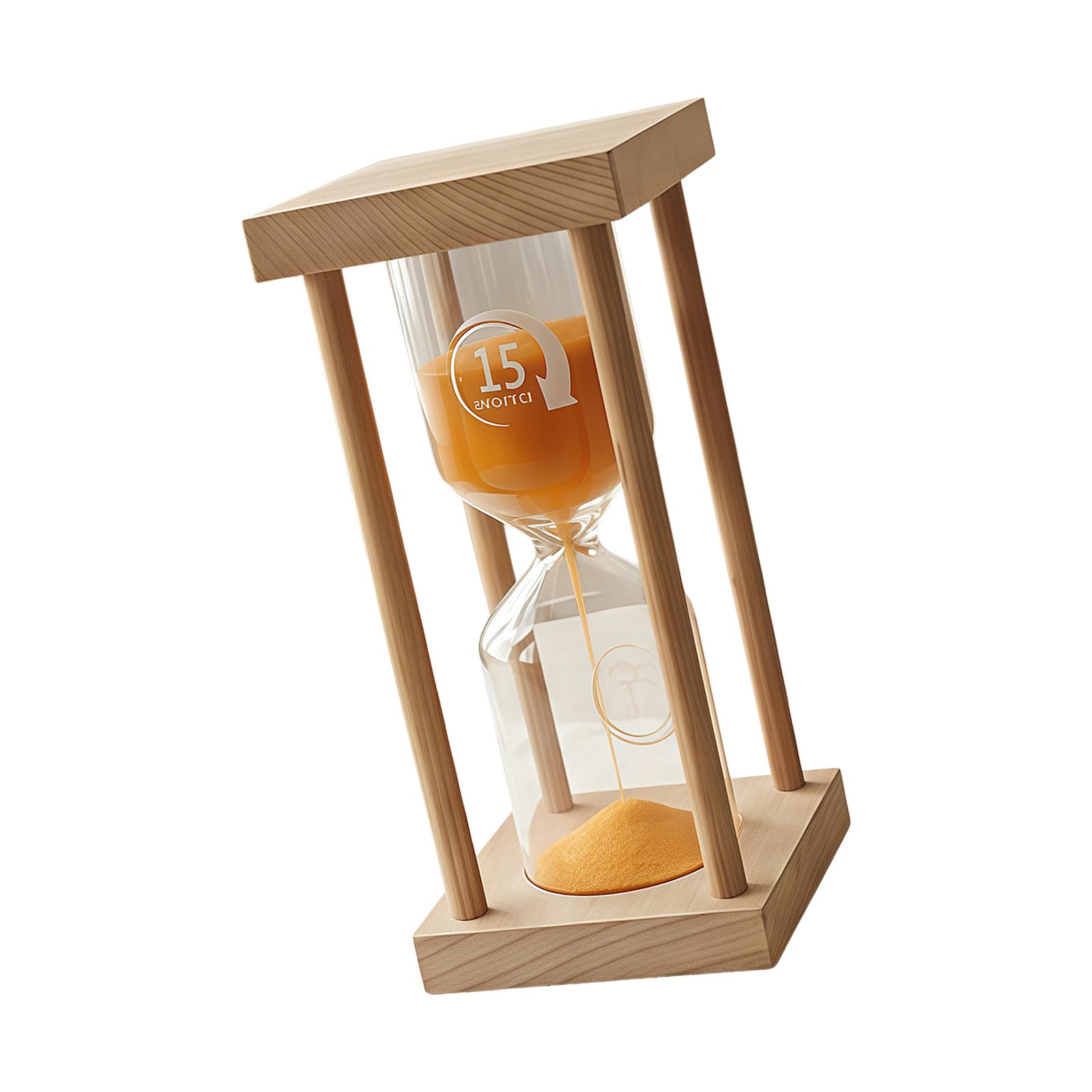 Elnwnnkc D Night Glowing Hourglasses San Timer Natural Woo For Esk Ecoration An Productivity Bright San Clock Silents None Igital Hourglasses Timer With Woo Base An Visible Night Light Function