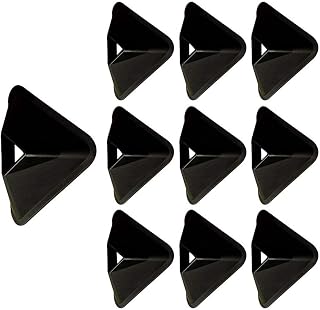 Doumneou Juego de 10 conos marcadores de entrenamiento, conos de disco de seguridad para deportes, correr, fútbol, campo, color negro