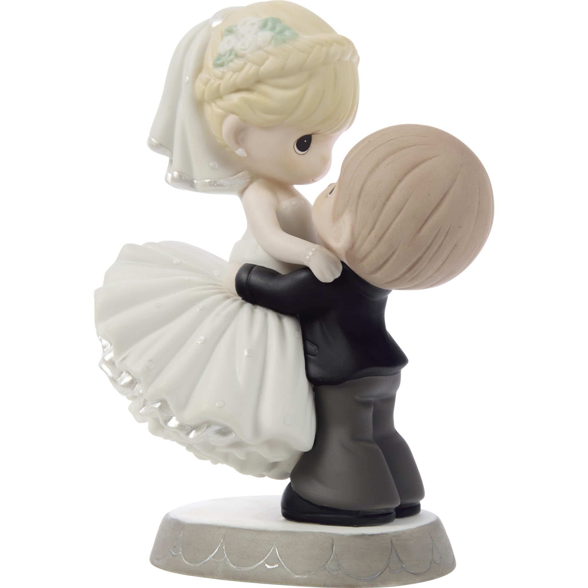 Precious Moments Hochzeitsfigur & Tortenaufsatz | Best Day Ever Braut & Bräutigam Biskuit-Porzellan-Figur & Hochzeitstortenaufsatz | Braut & Bräutigam | Hochzeitsgeschenk | Hochzeitsdekoration