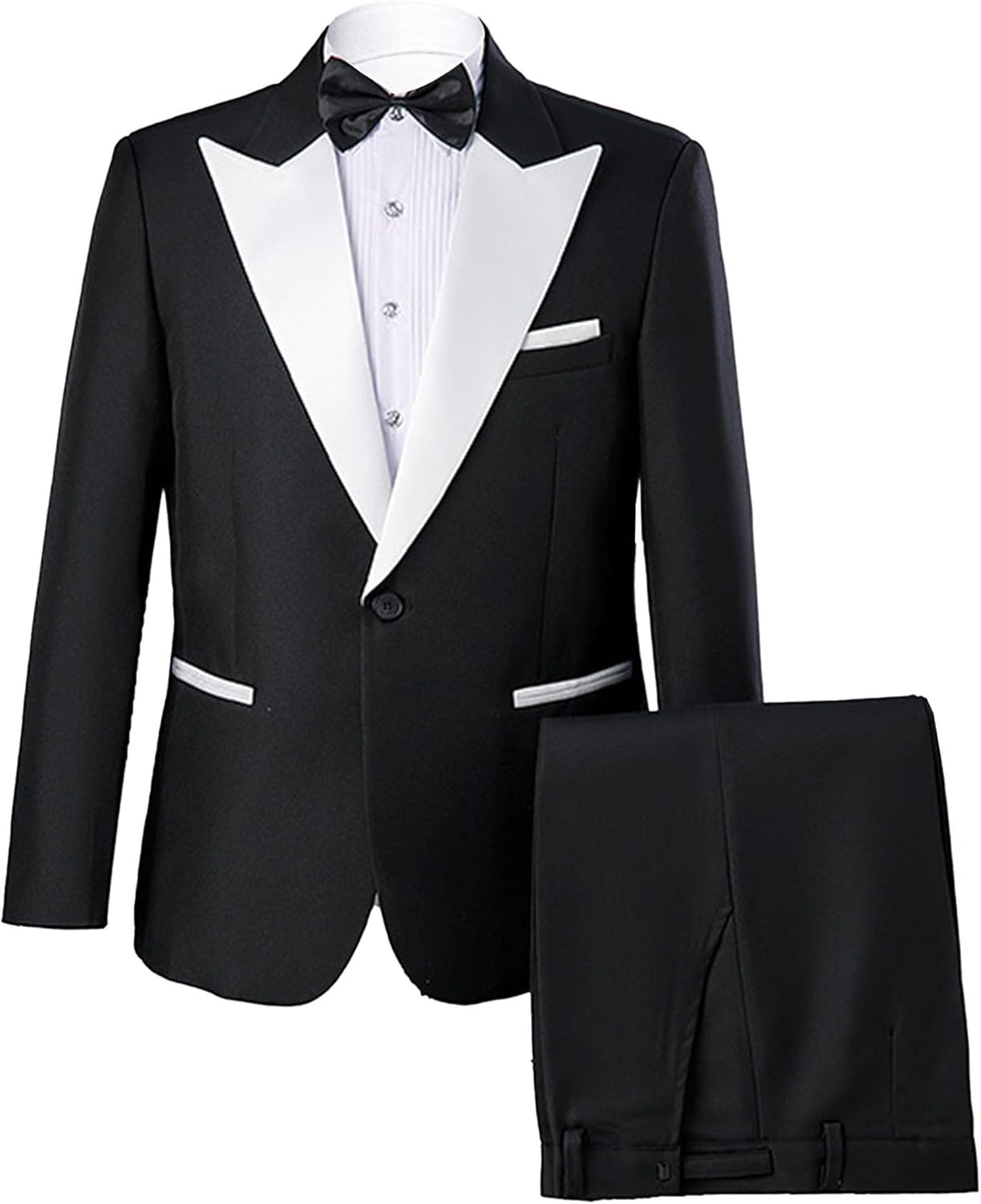 Men's Tux Suits 2-Piece Wedding Prom Tuxedo Slim Fit Classic Suit Shawl Collar Button Party Blazer