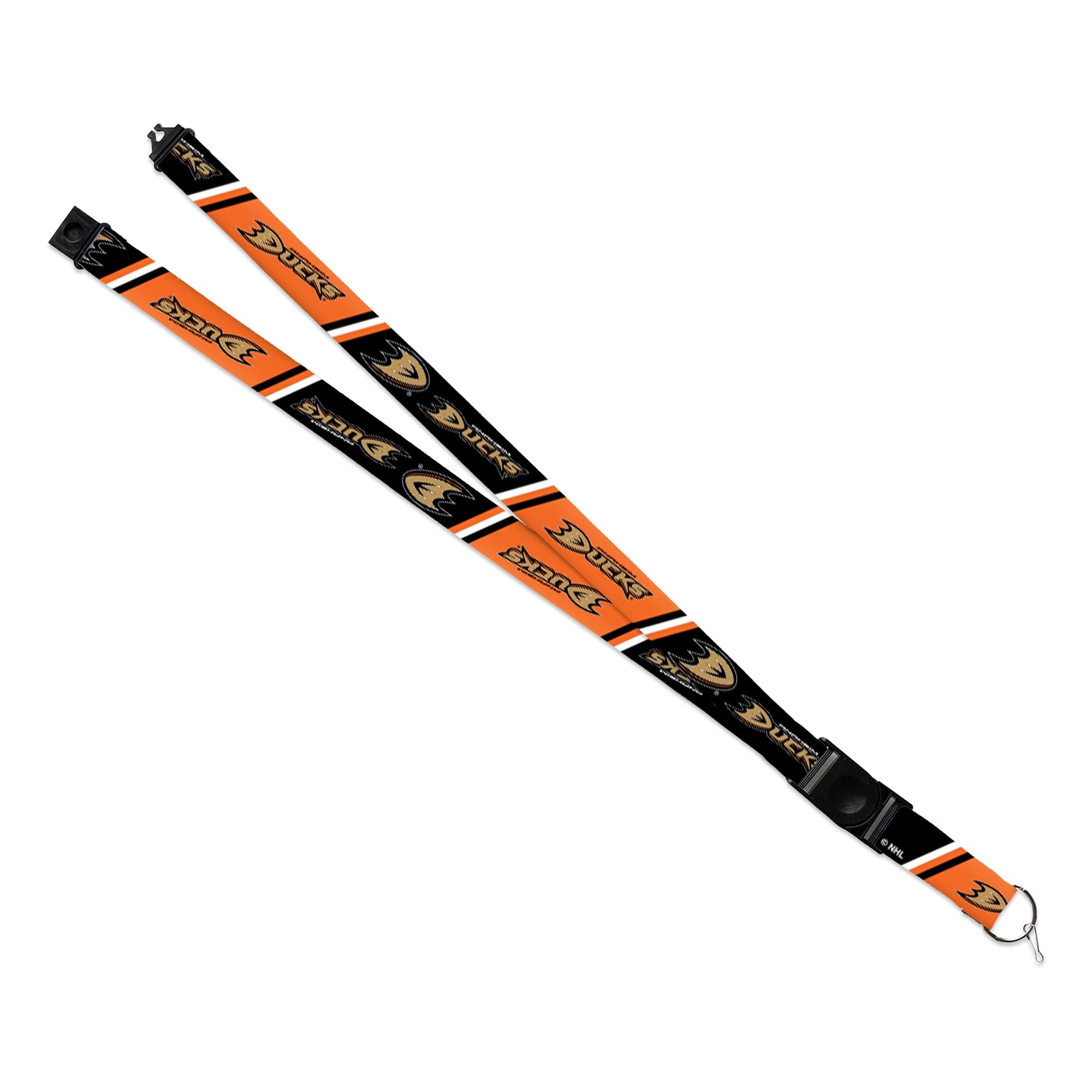 Rico Industries NHL Anaheim Ducks Safety Breakaway Lanyard Black Large