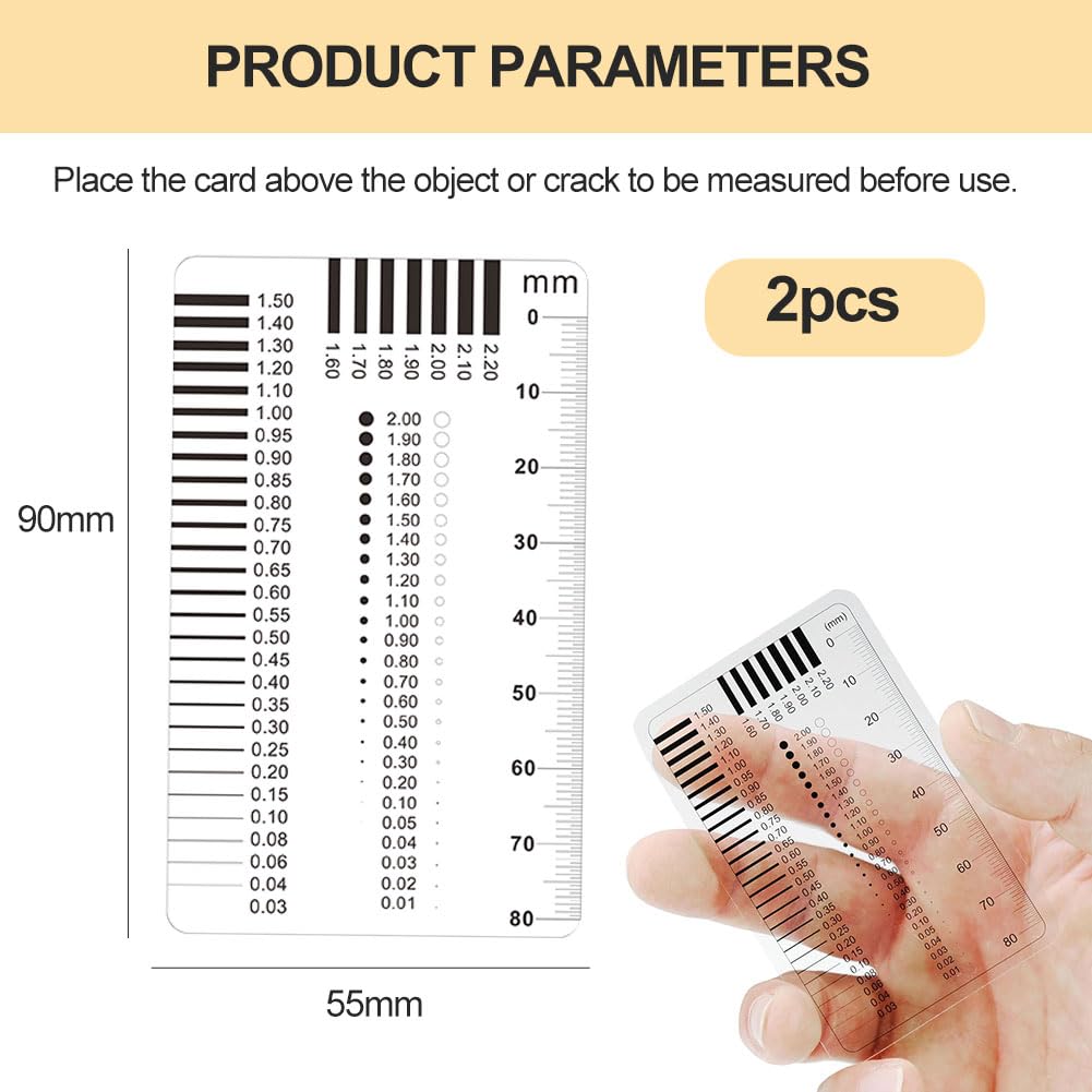 2 Stück Spaltmaß Messwerkzeuge - Risslineal Für Immobiliengutachten