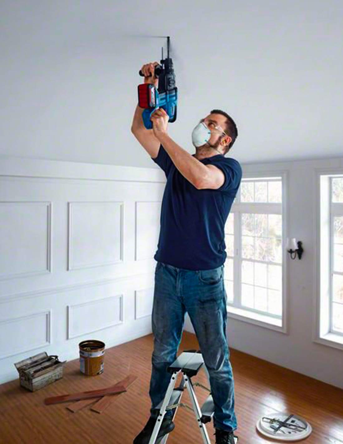 BOSCH Kit 18V BK207BAG (Martillo Perforador GBH 18V-21 + Taladro Percutor GSB 18V-21 + 2 Baterías de 5,0 Ah + Cargador + Bolsa)