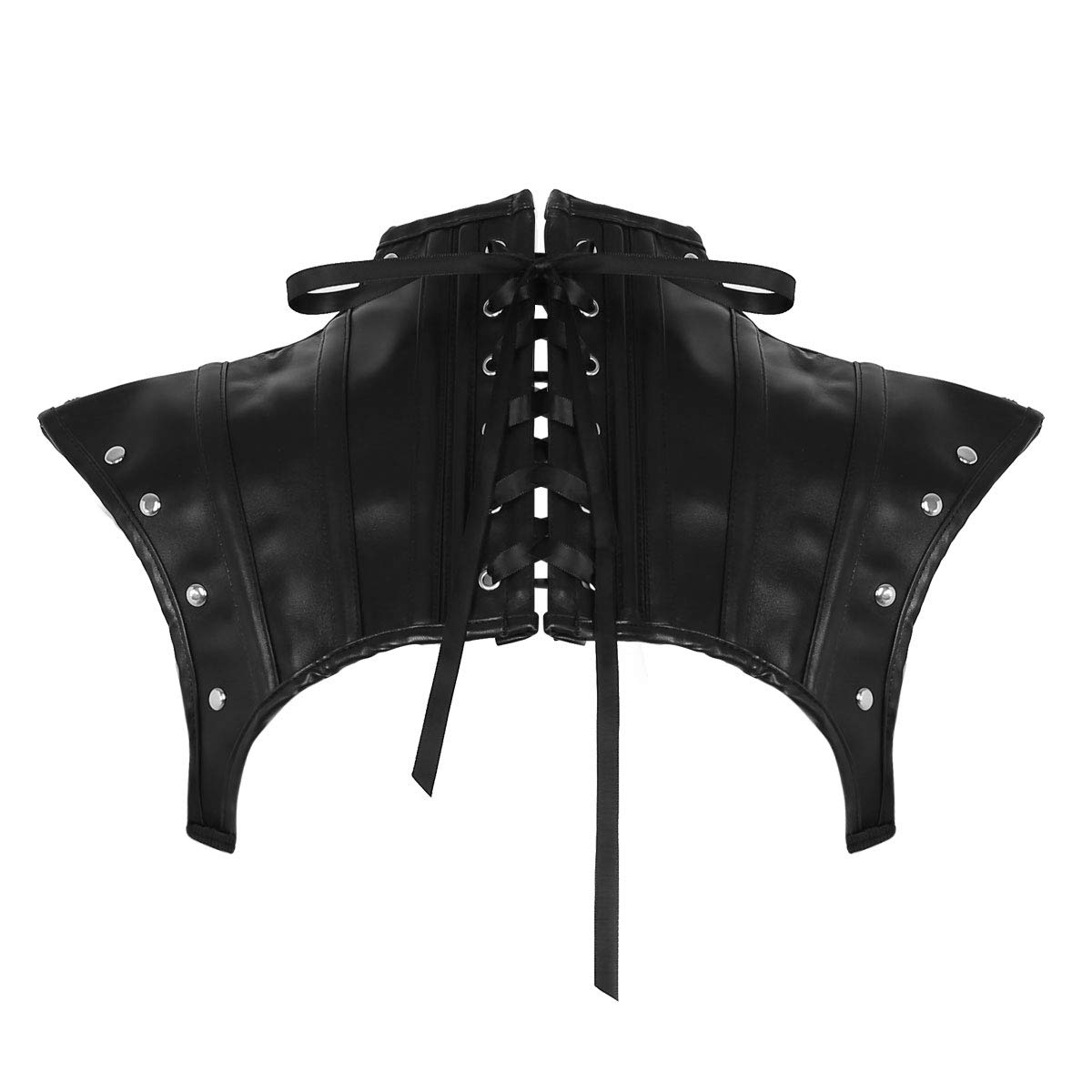 ranrann Déguisement Steampunk Accessoire Vetement Gothique Femme Cosplay Adulte Armure Medievale Costume Sexy Harnais Epaule Epaulette Punk Style Tenue Vintage S-XXL Noir