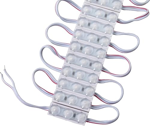 REXTiN 200 letreros de 3 luces LED para escaparate color rojo superbrillante 2835 SMD impermeable para letreros de anuncios con cinta adhesiva en la