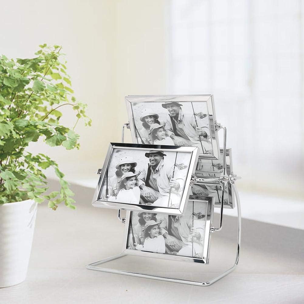 Metal Photo Frame, Ferris Wheel Rotatable Picture Display Photography Studio Rotating Photo Frame For 6X4Inch Photo