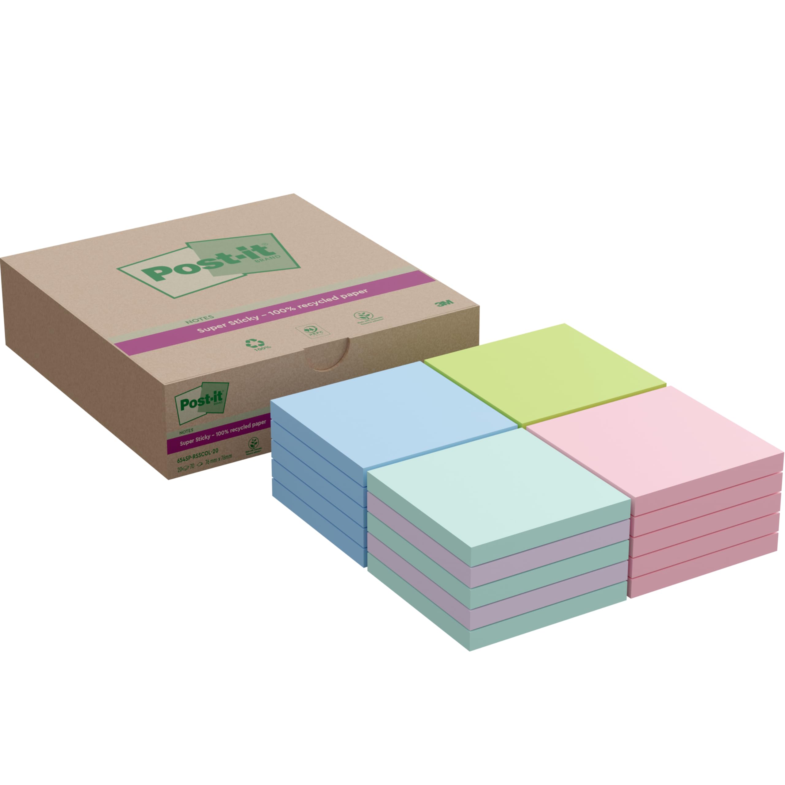 Post-it X6 Super Sticky 76X76 Playful - BuroStock Réunion Post-it X6 Super Sticky 76X76 Playful - BuroStock Réunion