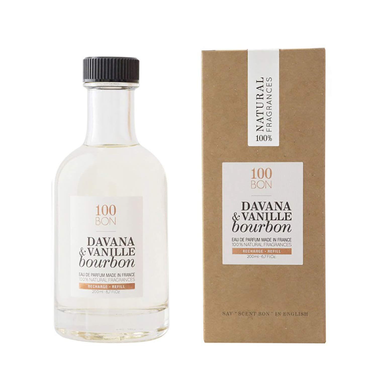 100BON Davana & Vanille Bourbon Natürlicher Duft – Nachfüllpack 200 ml