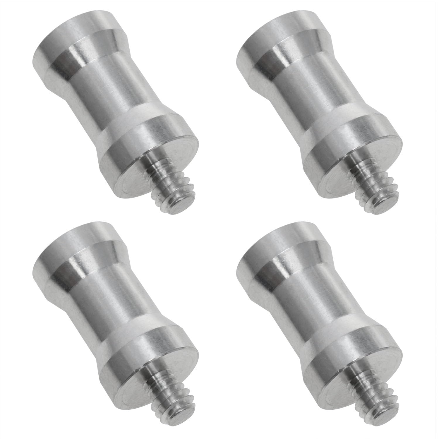 VAKTOK 3/8 to 1/4 Adapters for Studio Light Stands - 4pcs Camera Screw Sets with Ball Head & Flash Trigger Receivers