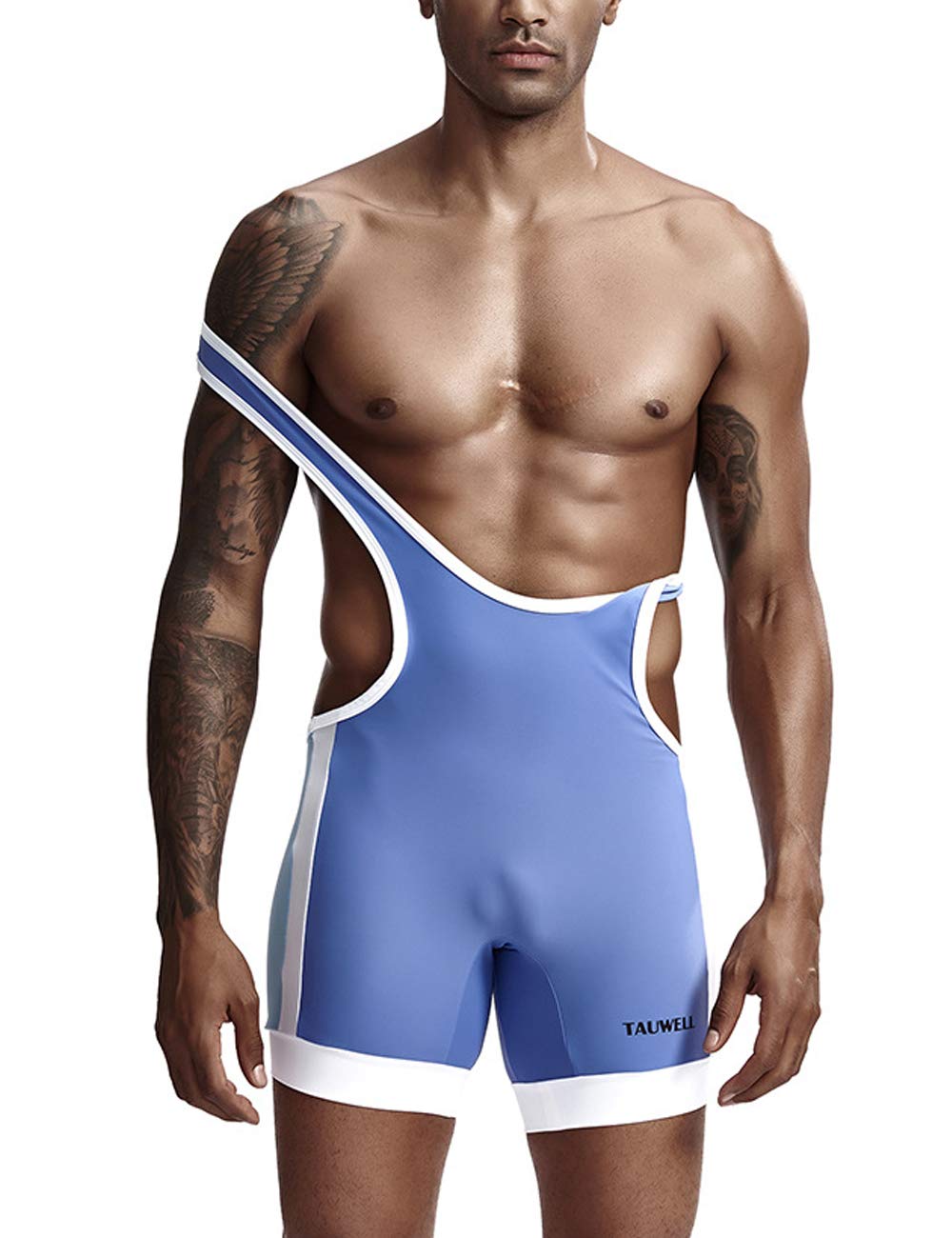 Men's Wrestling Singlets Athletic Supporters Slim Fit Sport Bodysuit One Piece Sleeveless Active Training Wrestling Leotard Weightlifting Jumpsuits