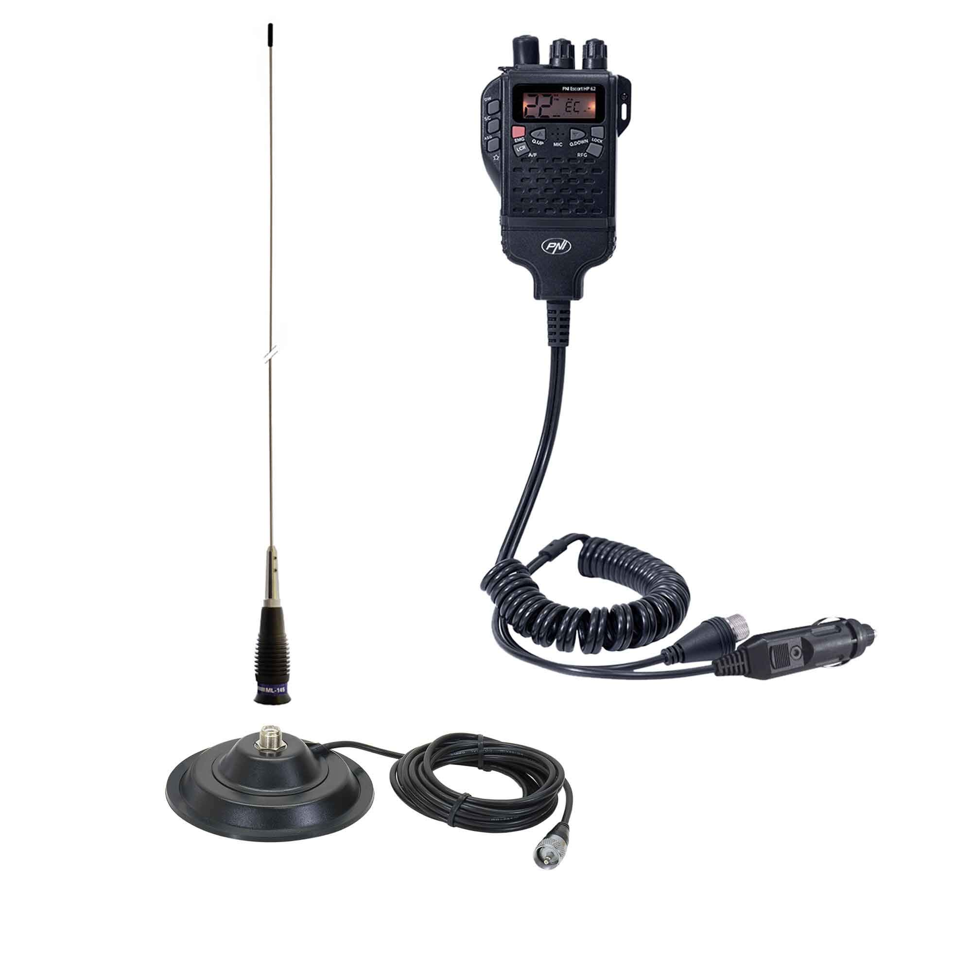 CB Radio PNI Escort HP 62 y PNI Antena PNI ML145 con imán Incluido