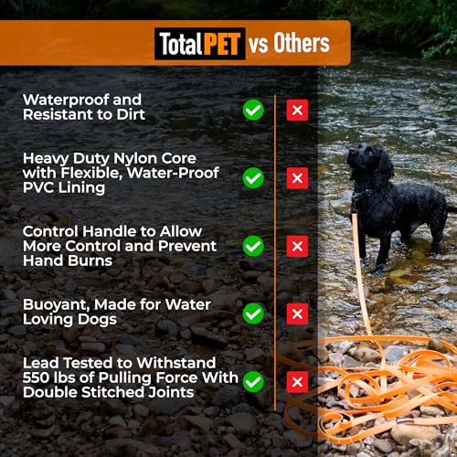 Laisse extra longue pour chien 10m imperméable et résistante Total Pet