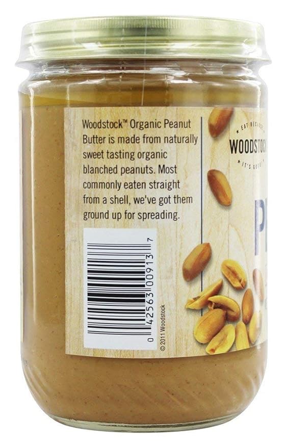 Mantequilla de Maní Orgánica Woodstock Farms Suave Sin Sal - 16 oz miniatura 3