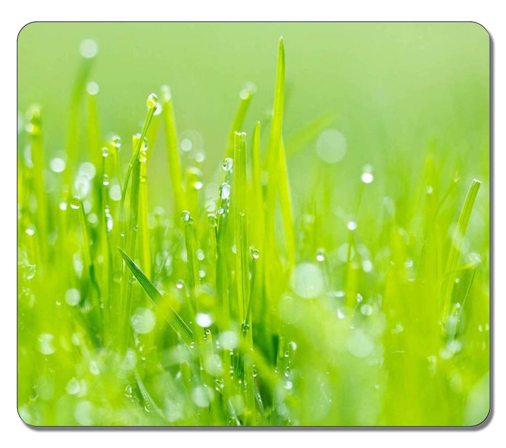 Extra Large Mouse Mat 12 87x11 02x0 15 IN - Gaming Mouse Pad - Personalized Fresh Green Grass