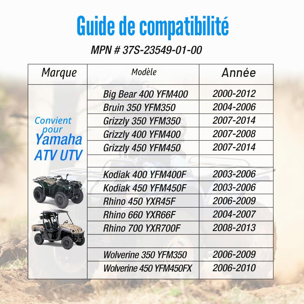 Rotule de suspension supérieur et inférieur pour Yama-ha Kodiak 400 450 Grizzly 350 400 450 Bruin 350 Big Bear 400 Wolverine 350 450 Rhino 450 660 700