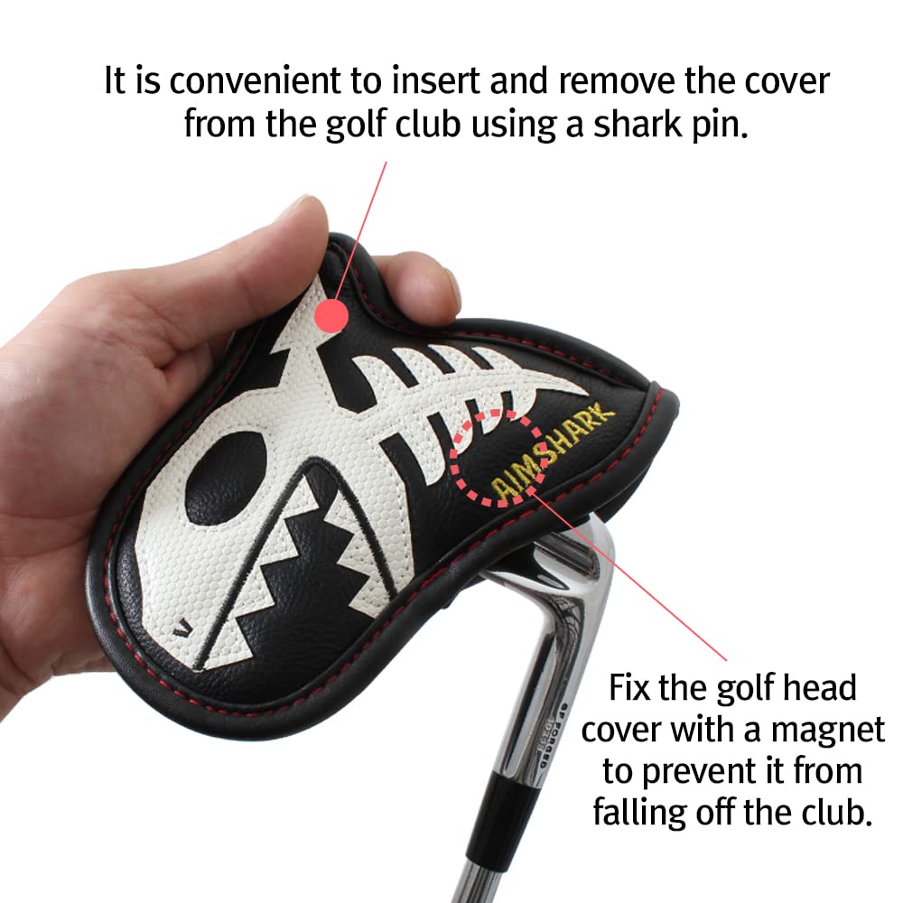 AIMSHARK スカル_シャークゴルフアイアンカバー/1個または9ピースセット/ゴルフヘッドカバー/ゴルフクラブカバー(スカル_アイアン9個セットホワイト) Amazon.co.jp: AIMSHARK スカル_シャークゴルフアイアンカバー/1個