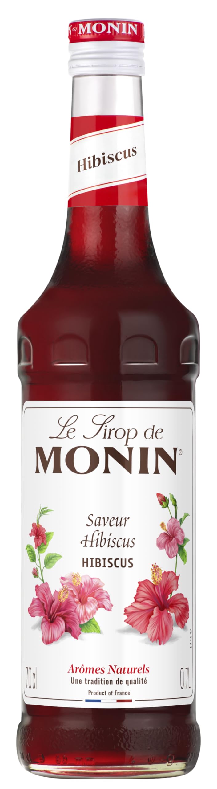 MONIN - Assortiment Sirop Saveur Fleur de Sureau & Sirop Saveur Hibiscus - Pour Prosecco, Cocktail, Thé Glacé, Limonade - Arômes Naturels - Bouteille en Verre - 2 x 70 cl
