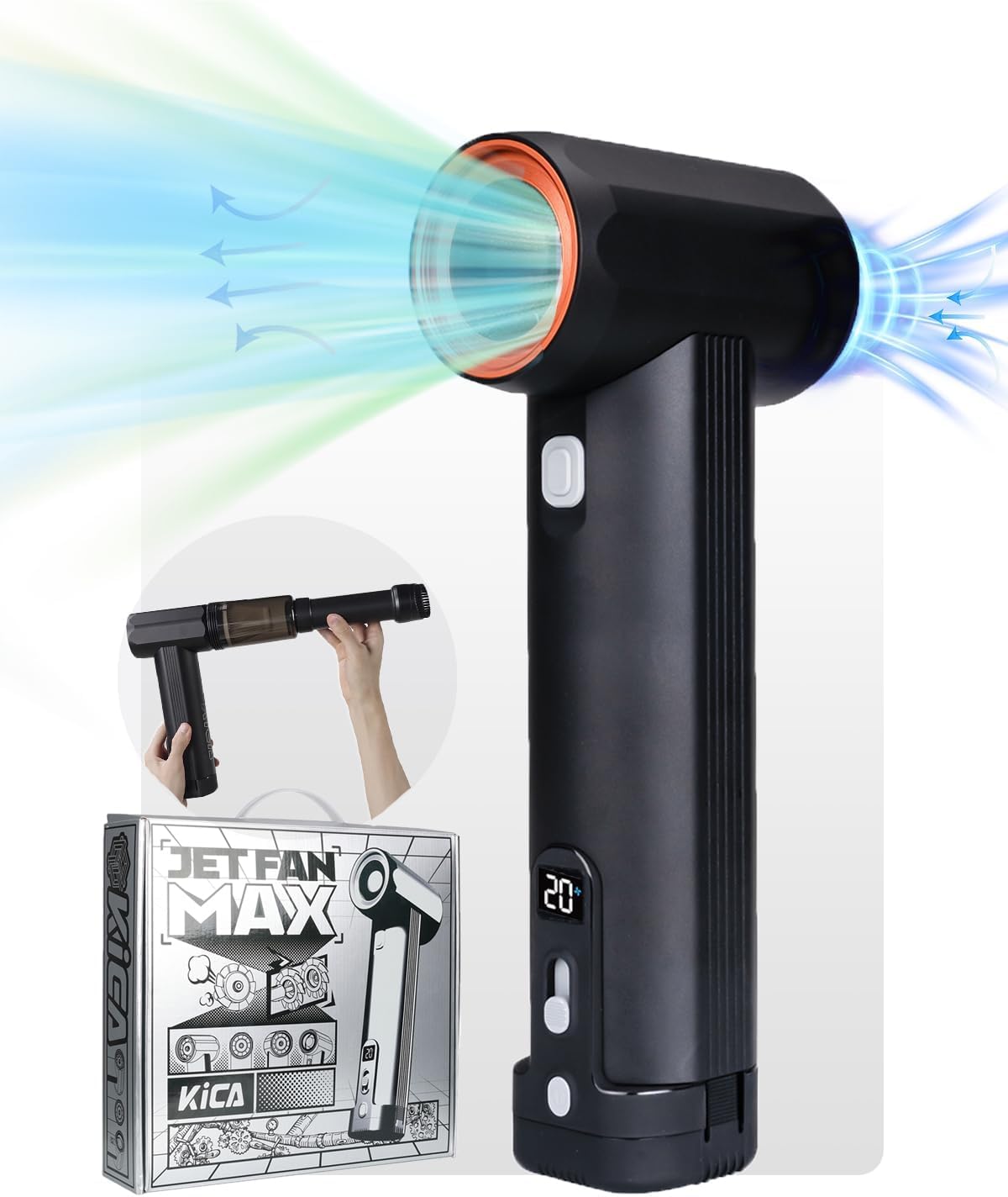 Kica Bundle Jetfan Max + Jetfan 2 Black Combo