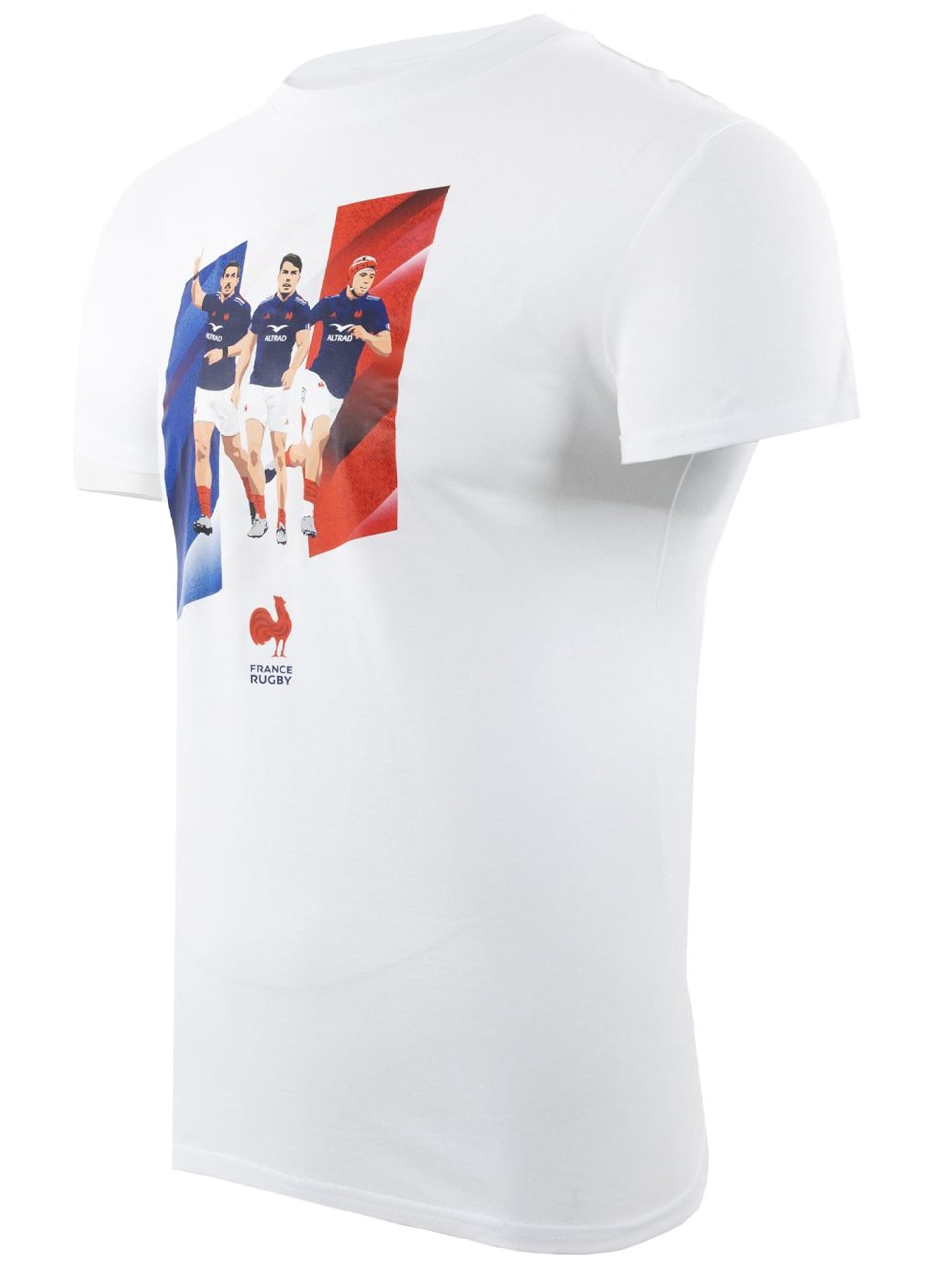 FRANCE RUGBY T-Shirt Enfant XV de France de Rugby - Antoine Dupont Thomas Ramos Louis Bielle-Biarrey - Collection Officielle FFR