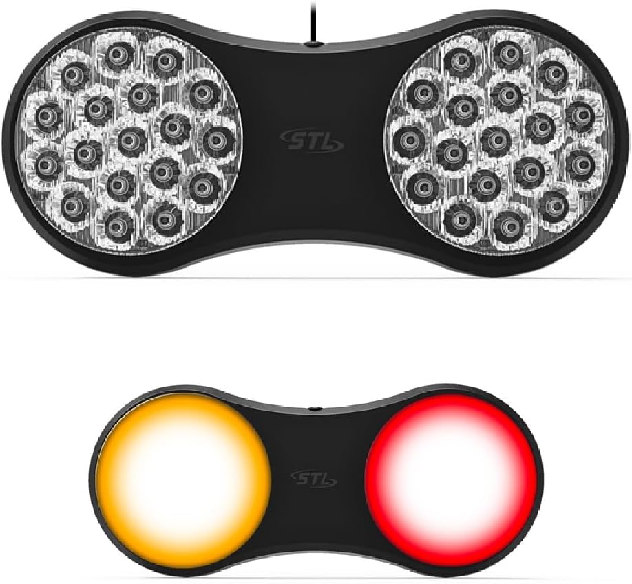 SpeedTech Lights Arc TIR LED Flip Down Visor Strobe – 36 LEDs 108W Red/Blue Emergency Sun Visor Warning Light with Velcro Straps & Cigarette Lighter Plug for Police Vehicles (Red Blue)