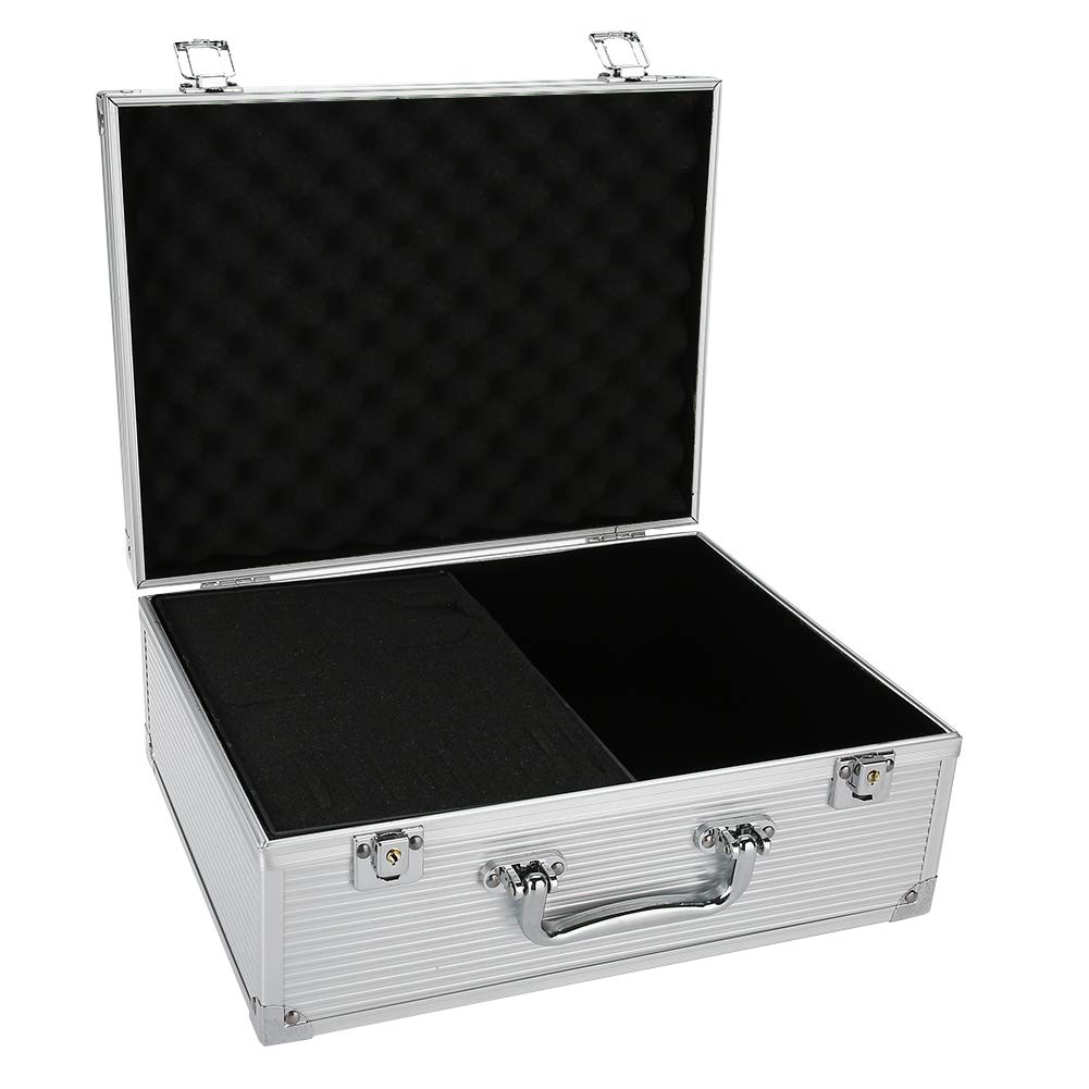 Storage Case, High-end Appearance Aluminum Machine Storage Case Light Weight with Soft Foam in the Box for Kinds Of Rotary or Coil Machines(White)